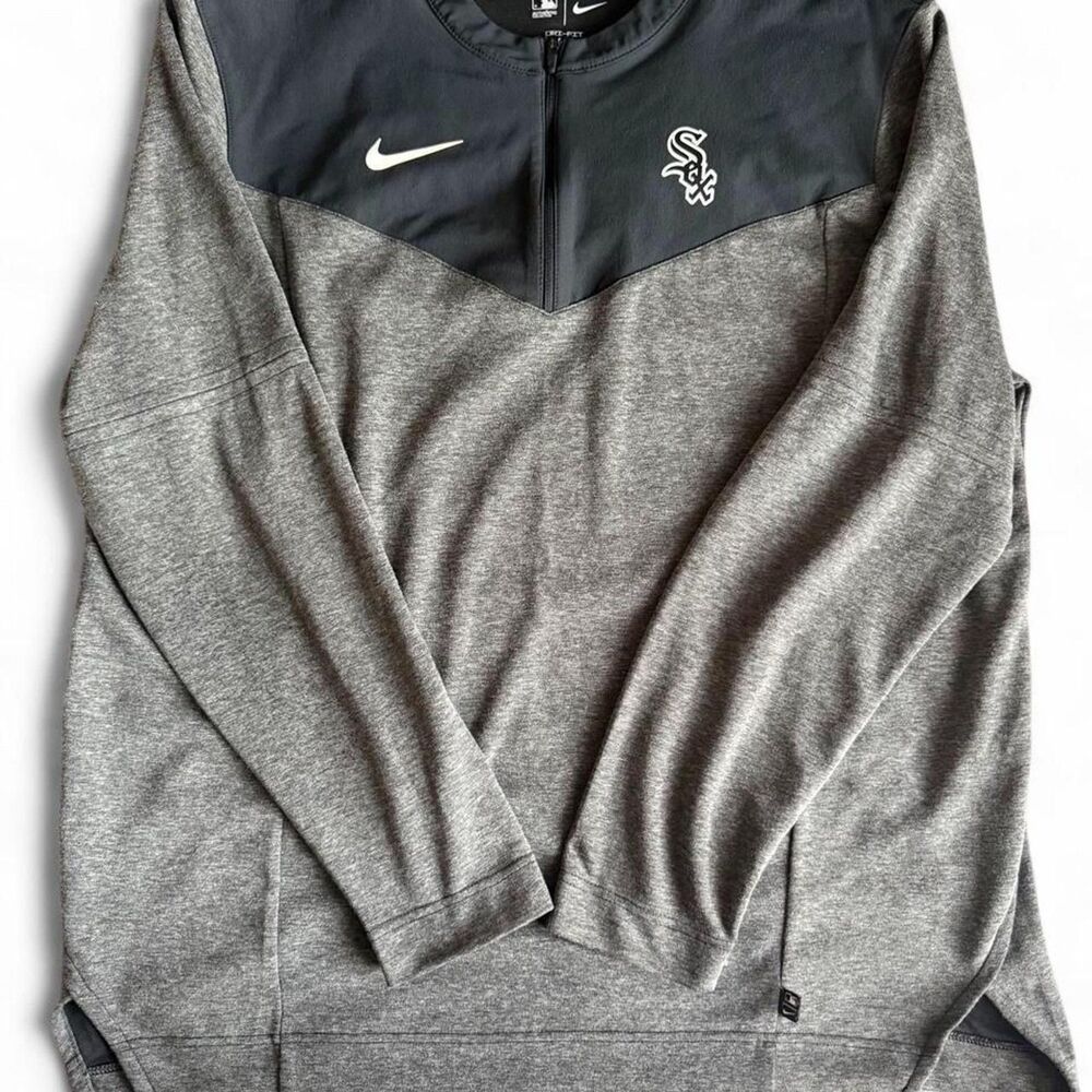 Nike Chicago White Sox gray & black quarter zip sweatshirt XL